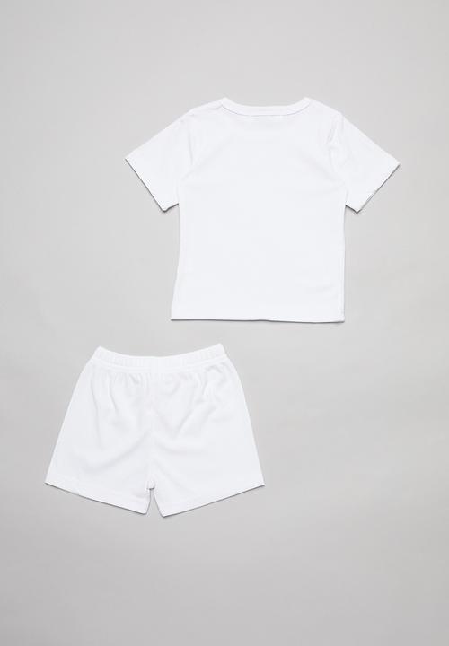 Baby Star - Tee & shorts set - white