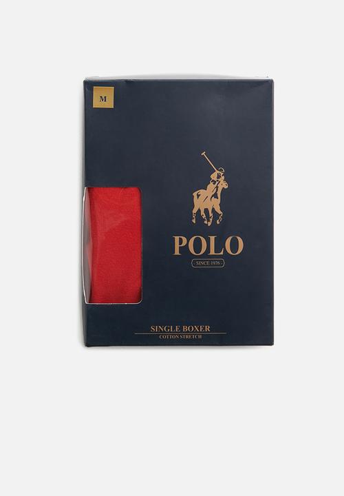 POLO - Cody plain knit boxer - red