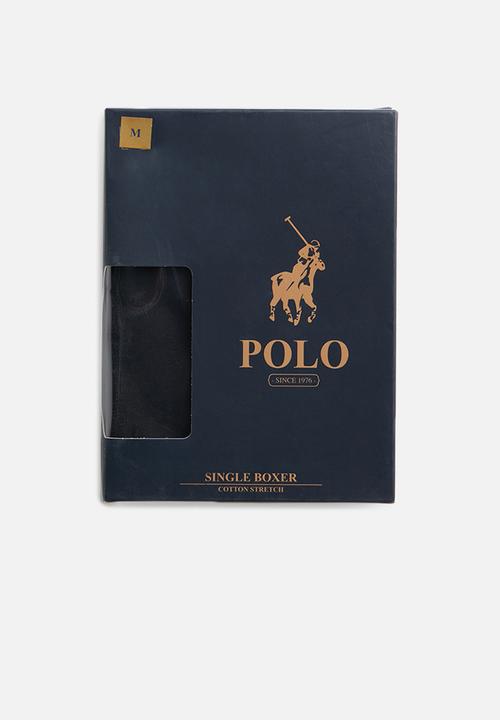 POLO - Cody plain knit boxer - black