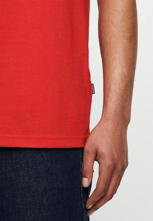Converse - Converse repeated star chevron tee - red