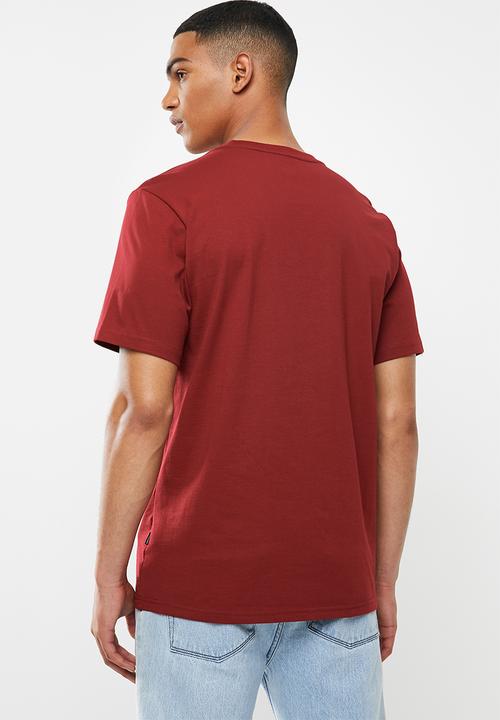 Converse - Converse repeated star chevron tee - burgundy