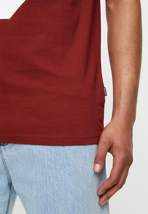 Converse - Converse repeated star chevron tee - burgundy