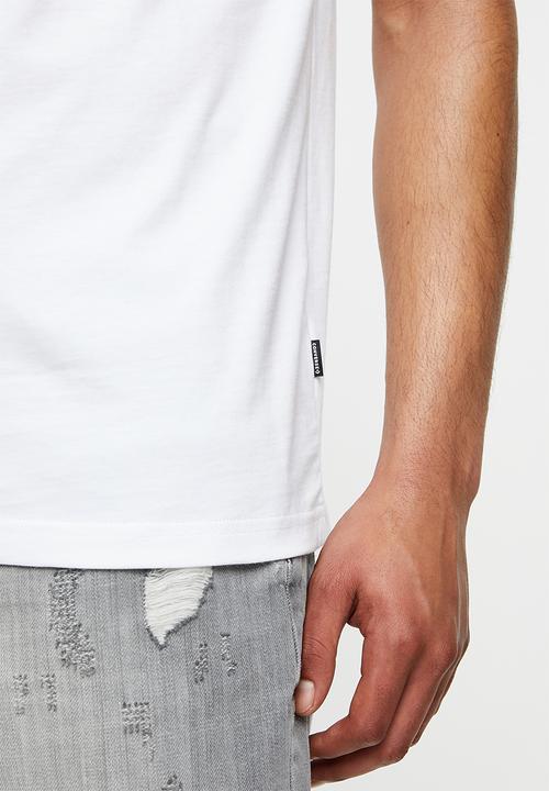 Converse - Converse repeated star chevron tee - white