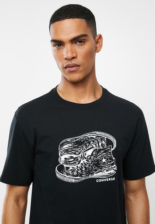 Converse - Converse illustration sneaker art tee - black