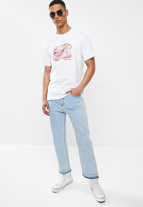 Converse - Converse illustration sneaker art tee - white