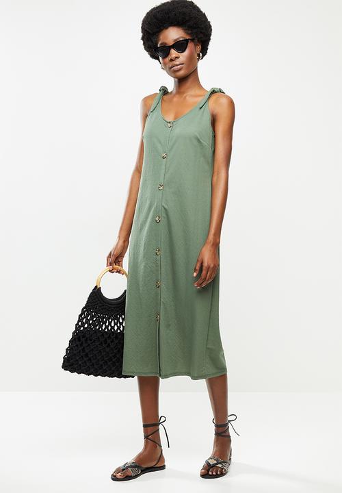 Vero Moda - Petra sleeveless calf dress - olive