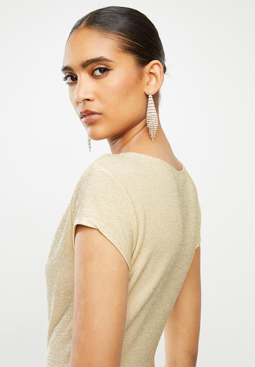 MANGO - Dress marta - gold