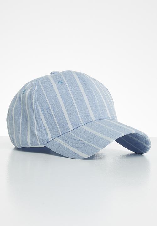Superbalist - Pinstripe peak cap - blue & white