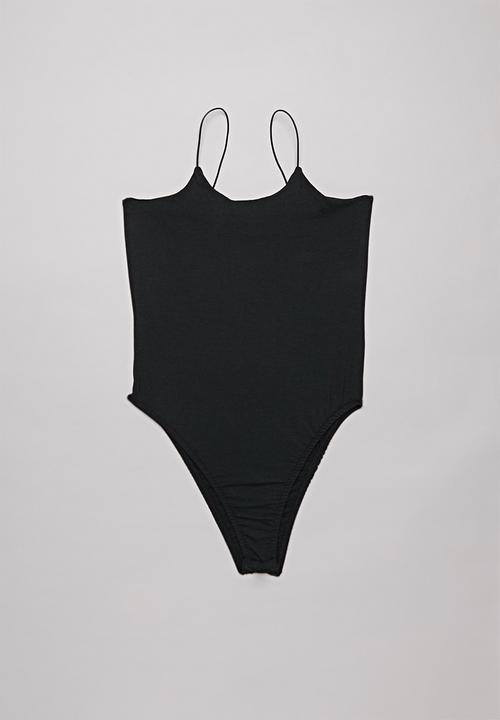 Superbalist - 2 Pack elastic strap bodysuit - black & white