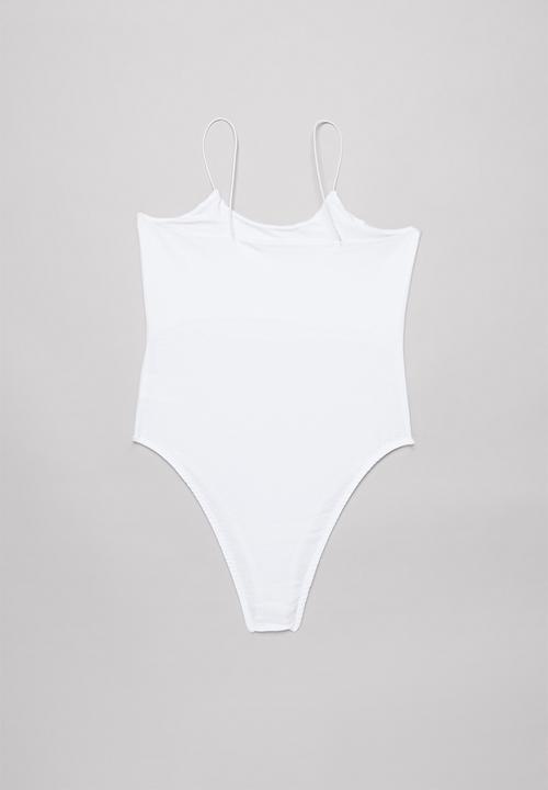 Superbalist - 2 Pack elastic strap bodysuit - black & white
