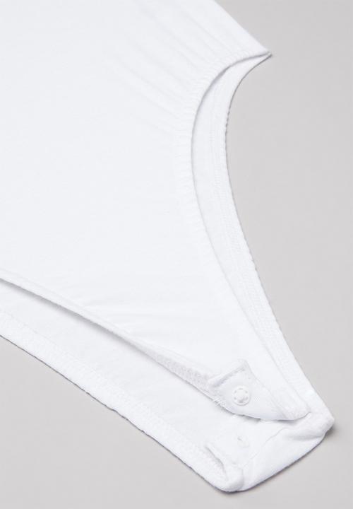 Superbalist - 2 Pack elastic strap bodysuit - black & white