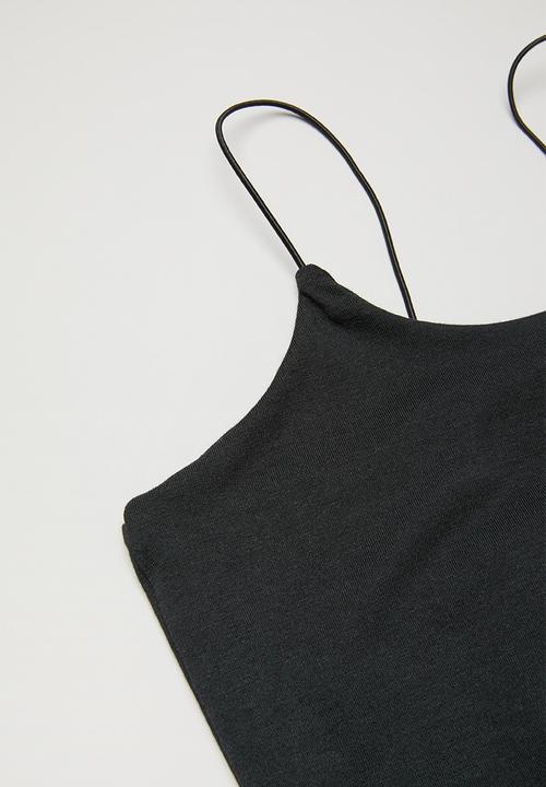 Superbalist - 2 Pack elastic strap bodysuit - black & white