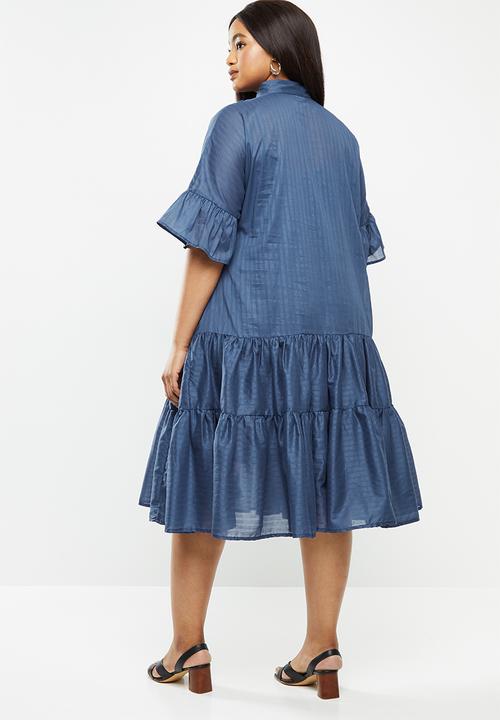 AMANDA LAIRD CHERRY - Plus nhlole dress - navy