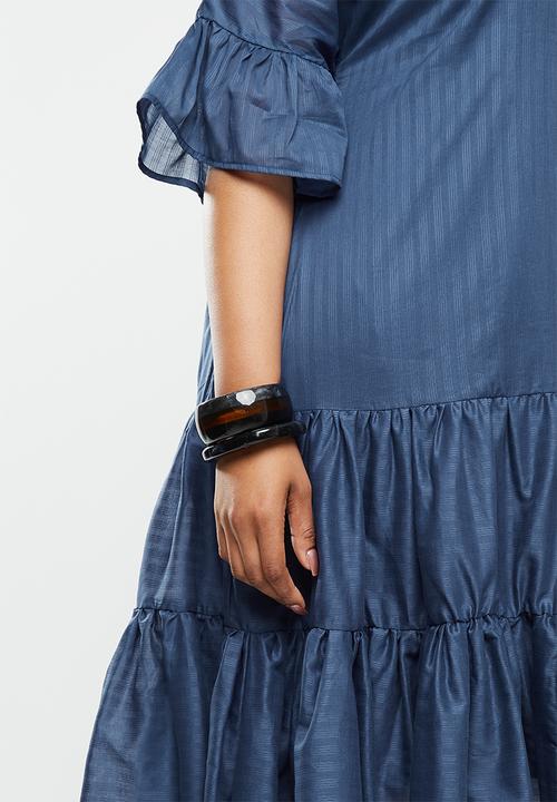 AMANDA LAIRD CHERRY - Plus nhlole dress - navy