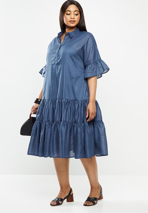 AMANDA LAIRD CHERRY - Plus nhlole dress - navy