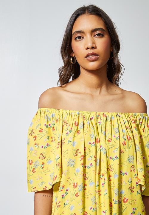 Superbalist - Flute slv trapeze dress -  yellow