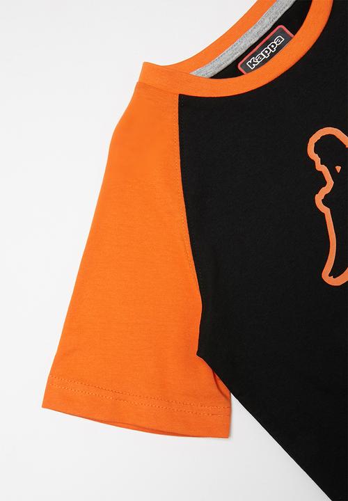 KAPPA - Logo zobrian tee - black & orange