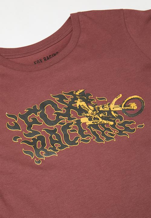 Fox - Burnout boys short sleeve tee - burgundy 