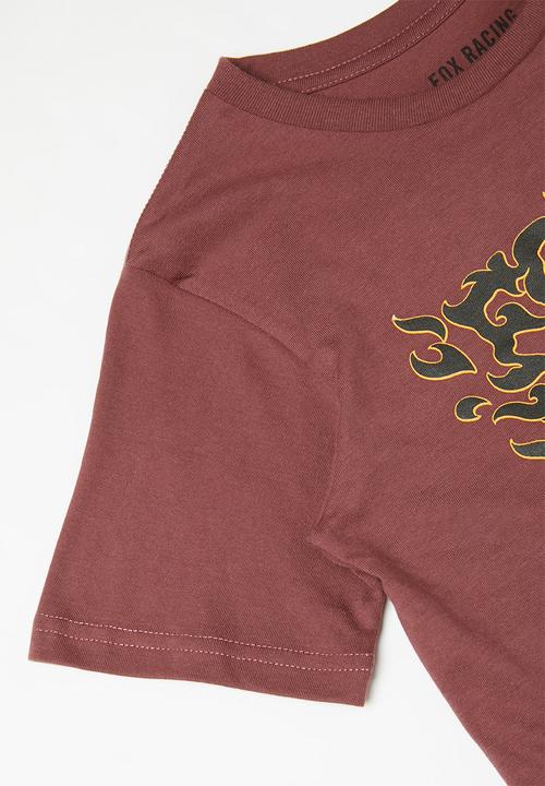 Fox - Burnout boys short sleeve tee - burgundy 
