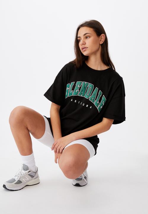 Factorie - Oversized graphic tee - washed black 