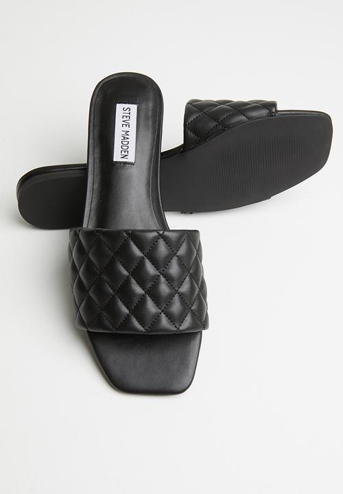 Steve Madden - Plush-q slide - black