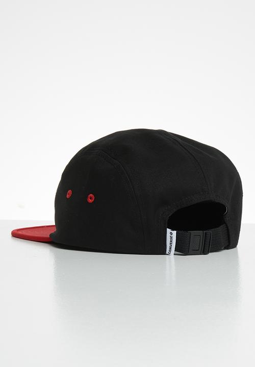 Converse - Colorblock camp cap - black & red 