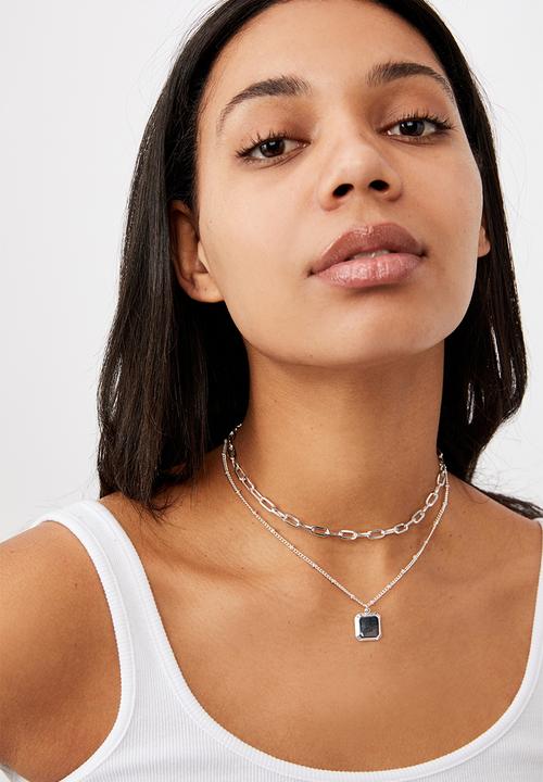 Rubi - Luxe layers lauren necklace -  silver