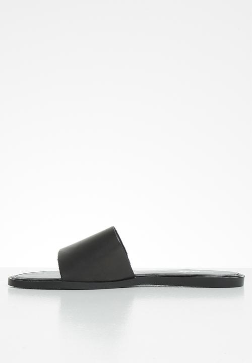 edit - Kody leather slide - black
