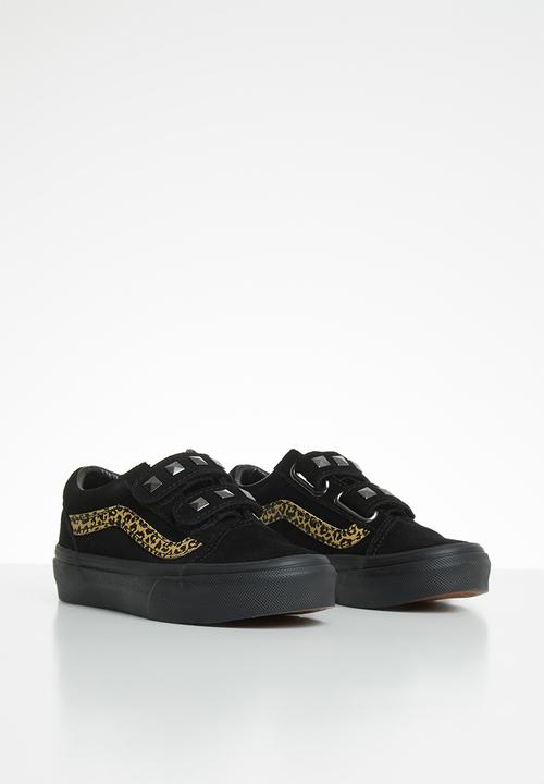 Vans - Uy old skool v - (suede stud) black leopard