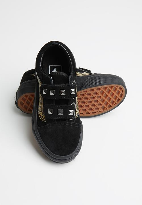Vans - Uy old skool v - (suede stud) black leopard