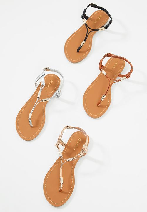 edit - Julie t-bar sandal - silver
