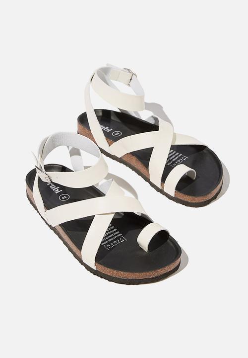 Cotton On - Rex gladiator strappy sandal  - white