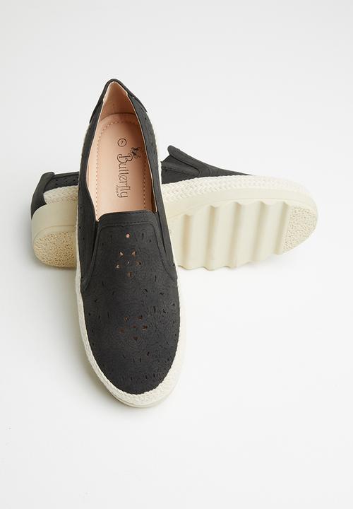 Butterfly Feet - Malakite flatform - black