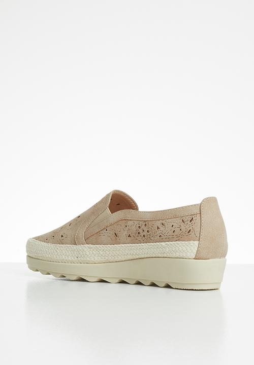 Butterfly Feet - Malakite flatform - taupe