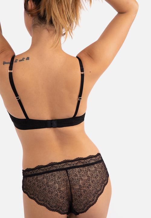 DORINA - Push up balcony bra - black