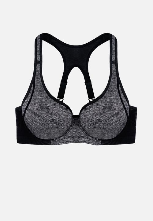 DORINA - Non padded sports bra - grey