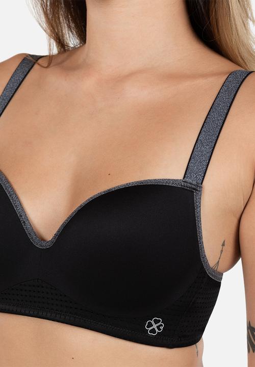 DORINA - Push up sports bra - grey