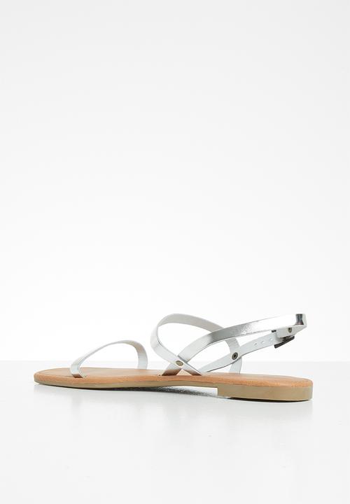 Superbalist - Yandi leather slingback sandal - silver