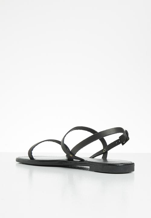 Superbalist - Yandi leather slingback sandal - black