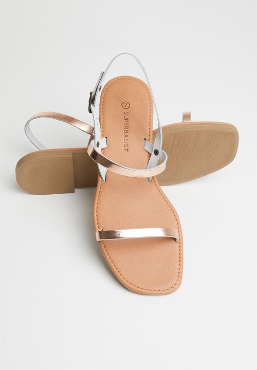 Superbalist - Yandi leather slingback sandal - rosegold
