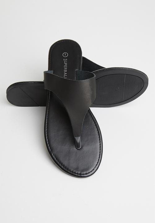 Superbalist - Tea leather slide - black
