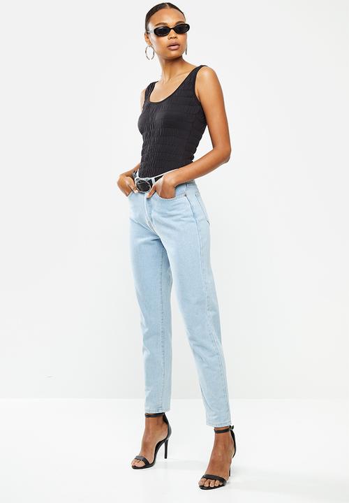Missguided - Shirred bodysuit - black