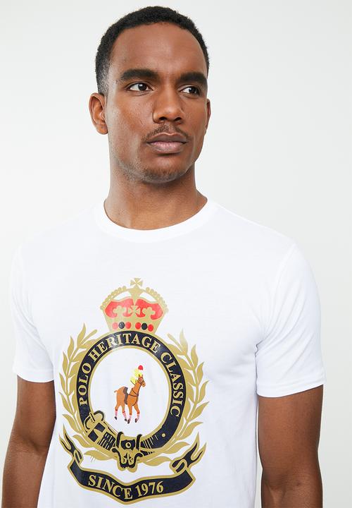 POLO - Julias big crest crew neck tee - white