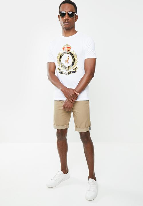 POLO - Julias big crest crew neck tee - white