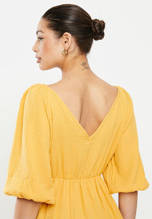MILLA - Wrap mini dress - yellow