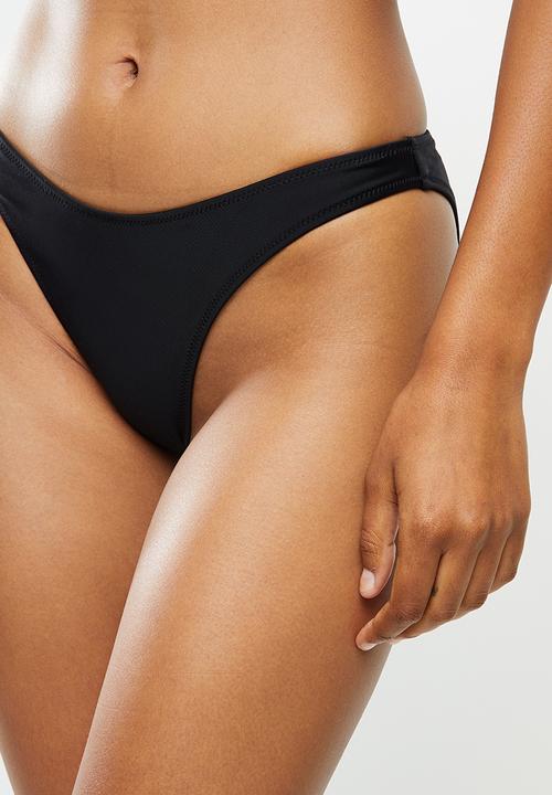 Missguided - Mix match super high leg bikini pant - black