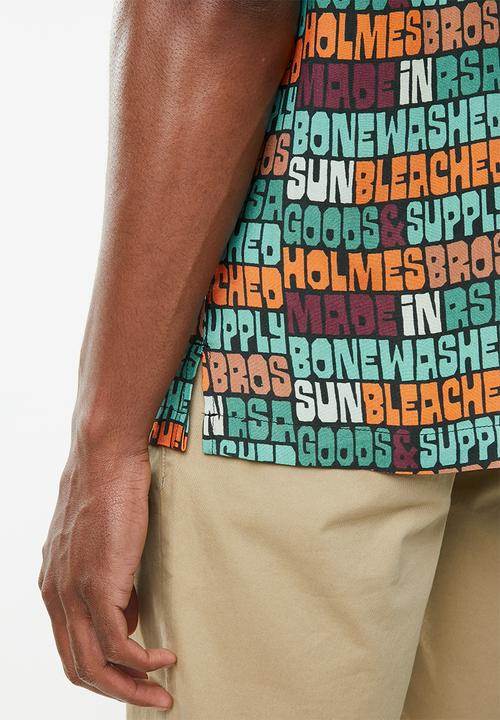 Holmes Bro's - Sunbleached button up shirt - multi 