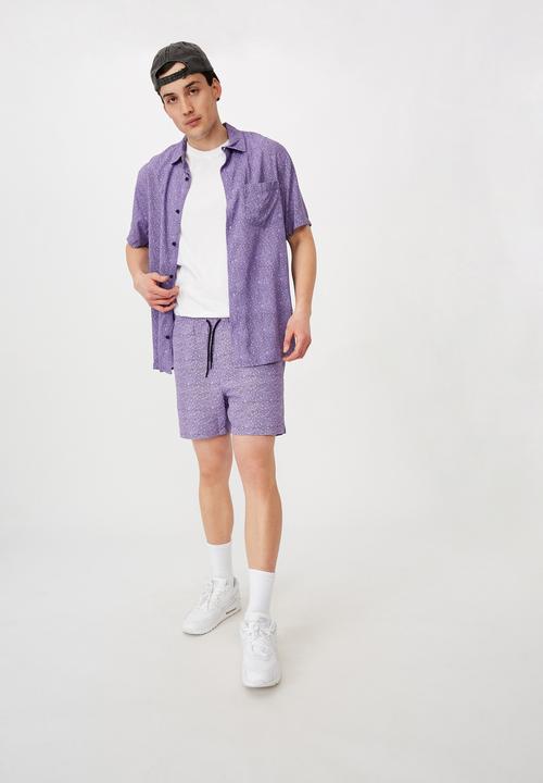 Factorie - Resort short - purple noise