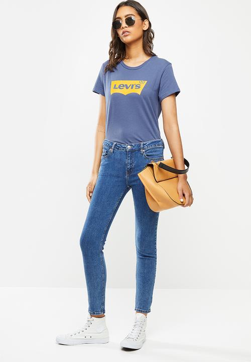 Levi’s® - The perfect tee batwing  - blue indigo
