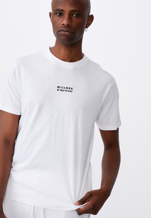 Factorie - Be good do good regular graphic T-shirt - white